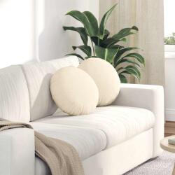 vidaXL Perne de Sezut 2 pcs Crem Ø 40 cm Tesatura din corduroy GartenMobel Dekor (42014151)