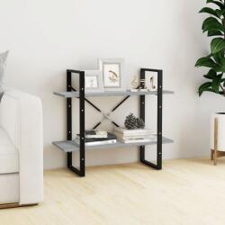 vidaXL Biblioteca 2 niveluri gri sonoma 80x30x70 cm lemn compozit GartenMobel Dekor (821313) Biblioteca