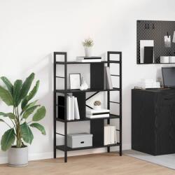 vidaXL Raft pentru carti Stejar Negru 75 x 30 x 123, 5 cm Lemn compozit GartenMobel Dekor (883964) Biblioteca