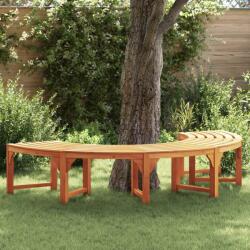 vidaXL Banca cu arbori natural 160 x 80 x 45cm Lemn de eucalipt masiv GartenMobel Dekor (4108061)
