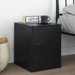 vidaXL Noptiera, negru, 34, 5x39x44 cm, otel GartenMobel Dekor (841607)