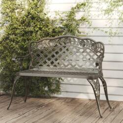vidaXL Banca de gradina, verde, 108 cm, aluminiu turnat GartenMobel Dekor (317741)