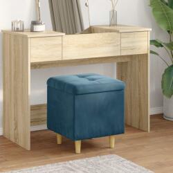 vidaXL Ottomana de depozitare albastru 40 x 40 x 45 cm Catifea GartenMobel Dekor (876809)