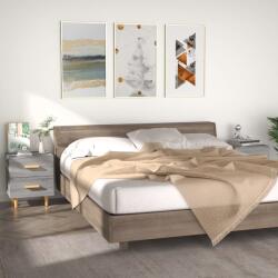 vidaXL Noptiere, 2 buc. , sonoma gri, 40x35x47, 5 cm GartenMobel Dekor (817288)
