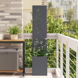 vidaXL Ghiveci de Gradina cu Panou Decorativ Antracit 32 x 140 cm GartenMobel Dekor (876380)