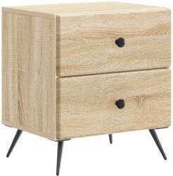 vidaXL Noptiera cu 2 sertare, stejar Sonoma, 43 x 34, 5 x 47, 5 cm (895449)