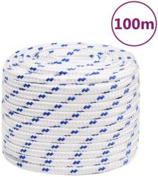 vidaXL Franghie de barca, alb, 16 mm, 100 m, polipropilena GartenMobel Dekor (152309)