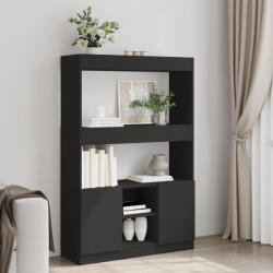 vidaXL Dulap înalt, negru, 92x33x140 cm, lemn prelucrat GartenMobel Dekor (3309610) Biblioteca