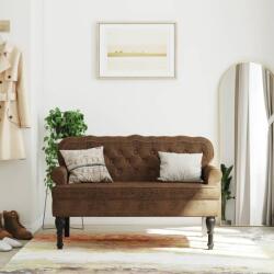 vidaXL Bancheta cu spatar maro 119, 5x64, 5x75 cm piele întoarsa eco. GartenMobel Dekor (372165)