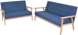 vidaXL Set cu canapele, 2 piese, material textil, albastru GartenMobel Dekor (274914) Canapea