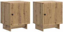 vidaXL Set 2 noptiere din lemn prelucrat, stejar artizanal, 43x34, 5x50 cm (893894)
