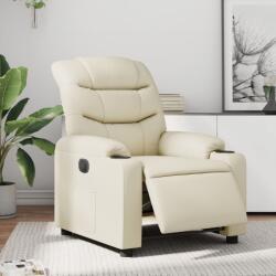 vidaXL Fotoliu rabatabil electric, crem, piele ecologica GartenMobel Dekor (3206586)