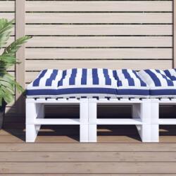 vidaXL Perna de paleti, dungi albastru/alb, 120x80x12 cm, textil GartenMobel Dekor (360528)