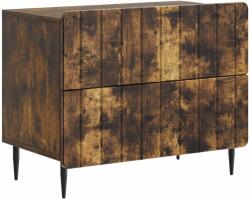 vidaXL Noptiera cu 2 sertare, stejar fumuriu, 62 x 34, 5 x 49, 5 cm (894320)