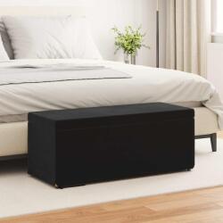 vidaXL Taburet Negru 101 x 41 x 40 cm Catifea si lemn stratificat GartenMobel Dekor (876799)