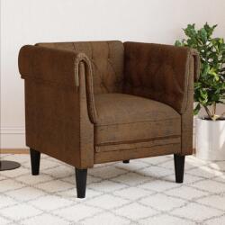 vidaXL Fotoliu Chesterfield, maro, material textil GartenMobel Dekor (372546) Canapea