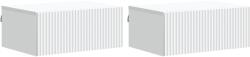 vidaXL Set 2 noptiere suspendate cu sertar, albe, 49 x 34, 5 x 20 cm (898446)