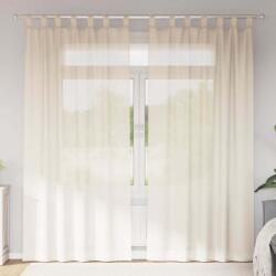 vidaXL Perdele din voile cu tabla 2 buc crem GartenMobel Dekor (4102268)
