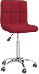 vidaXL Scaun de bucatarie pivotant, rosu vin, material textil GartenMobel Dekor (3087539)