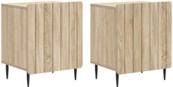 vidaXL Set 2 noptiere stejar sonoma cu picioare metalice, 43x34, 5x52 cm (894340)