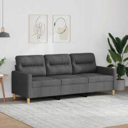 vidaXL Canapea cu 3 locuri, gri închis, 180 cm, material textil GartenMobel Dekor (359244) Canapea