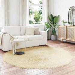 vidaXL Covor din Lana Faux Tafalla Crem Ø 200 cm Poliester GartenMobel Dekor (42021517) Covor