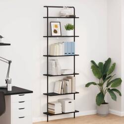 vidaXL Raft pentru carti Stejar Negru 60 x 24 x 203 cm Lemn compozit GartenMobel Dekor (879971) Biblioteca