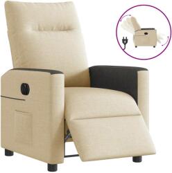 vidaXL Fotoliu rabatabil electric, crem, material textil GartenMobel Dekor (3324042)