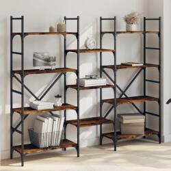 vidaXL Biblioteca, stejar fumuriu, 160x28, 5x136, 5 cm, lemn prelucrat GartenMobel Dekor (838875) Biblioteca