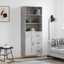 vidaXL Dulap înalt, gri beton, 69, 5x34x180, lemn compozit GartenMobel Dekor (3190017) Comoda