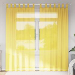 vidaXL Perdele Voile cu Bucle 2 buc Galben 140x245 cm GartenMobel Dekor (4102319)