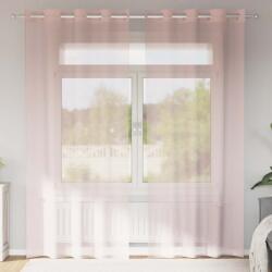 vidaXL Perdele Voile cu Oelii 2 buc Roz deschis 140x245 cm GartenMobel Dekor (4102086)