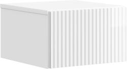 vidaXL Noptiera suspendata cu sertar, alb foarte lucios, 33x34, 5x20 cm (898433)