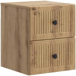 vidaXL Noptiera suspendata cu 2 sertare, stejar artizanal, 33 x 34, 5 x 40 cm (897973)