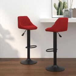 vidaXL Scaune de bar, 2 buc. , rosu vin, catifea GartenMobel Dekor (335355)