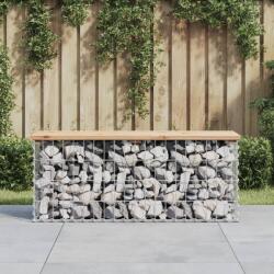 vidaXL Banca de gradina, design gabion, 103x31, 5x42 cm, lemn masiv pin GartenMobel Dekor (834350)