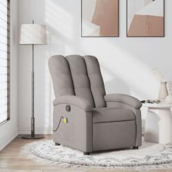 vidaXL Fotoliu de masaj rabatabil, gri taupe, material textil GartenMobel Dekor (371747)