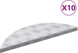 vidaXL Trepte Semiluna 10 pcs Argintiu 60 x 18 x 2, 5 cm Aluminiu GartenMobel Dekor (4104230) Covor