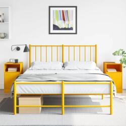 vidaXL Noptiere, 2 buc. , galben mustar, 34, 5x39x62 cm, otel GartenMobel Dekor (841770)