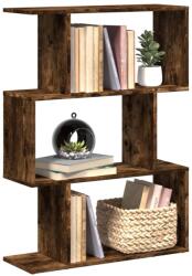 vidaXL Biblioteca/separator 3 niveluri stejar fumuriu 70x24x97 cm lemn GartenMobel Dekor (858115) Biblioteca