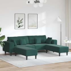 vidaXL Canapea 3 pcs Verde închis 250 x 188 x 76 cm Catifea GartenMobel Dekor (3335174) Canapea