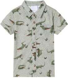 vidaXL Tricou pentru copii, kaki deschis melanj, 104 GartenMobel Dekor (12105)