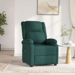 vidaXL Fotoliu rabatabil electric, verde închis, material textil GartenMobel Dekor (3098358)