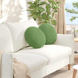 vidaXL Perne de Sezut 2 pcs Verde deschis Ø 40 x 13 cm Catifea GartenMobel Dekor (42014140)