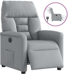 vidaXL Fotoliu rabatabil electric, gri deschis, textil GartenMobel Dekor (3303012)