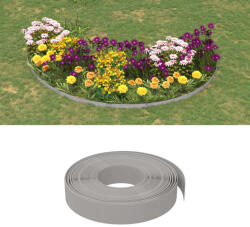 vidaXL Bordura de gradina, gri, 10 m 10 cm, polietilena GartenMobel Dekor (154393)