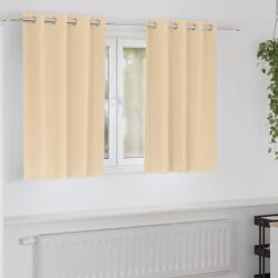 vidaXL Perdele Opaque cu Inel 2 pcs Crem 140 x 140 cm Poliester GartenMobel Dekor (4107373)