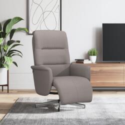 vidaXL Fotoliu rabatabil cu suport de picioare, gri taupe, textil GartenMobel Dekor (356566)