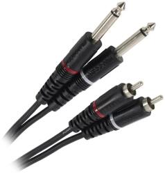 PLUGGER Cablu audio Professional 2x Jack 6.35 mm tata mono - 2x RCA tata 6m PLUGGER PLU CABB RM0JMM 6M00 EAS (PLU CABB RM0JMM 6M00 EAS)