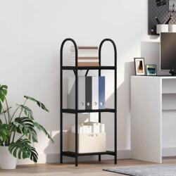 vidaXL Raft pentru carti Stejar negru 40 x 30 x 109 cm Lemn compozit GartenMobel Dekor (879935) Biblioteca